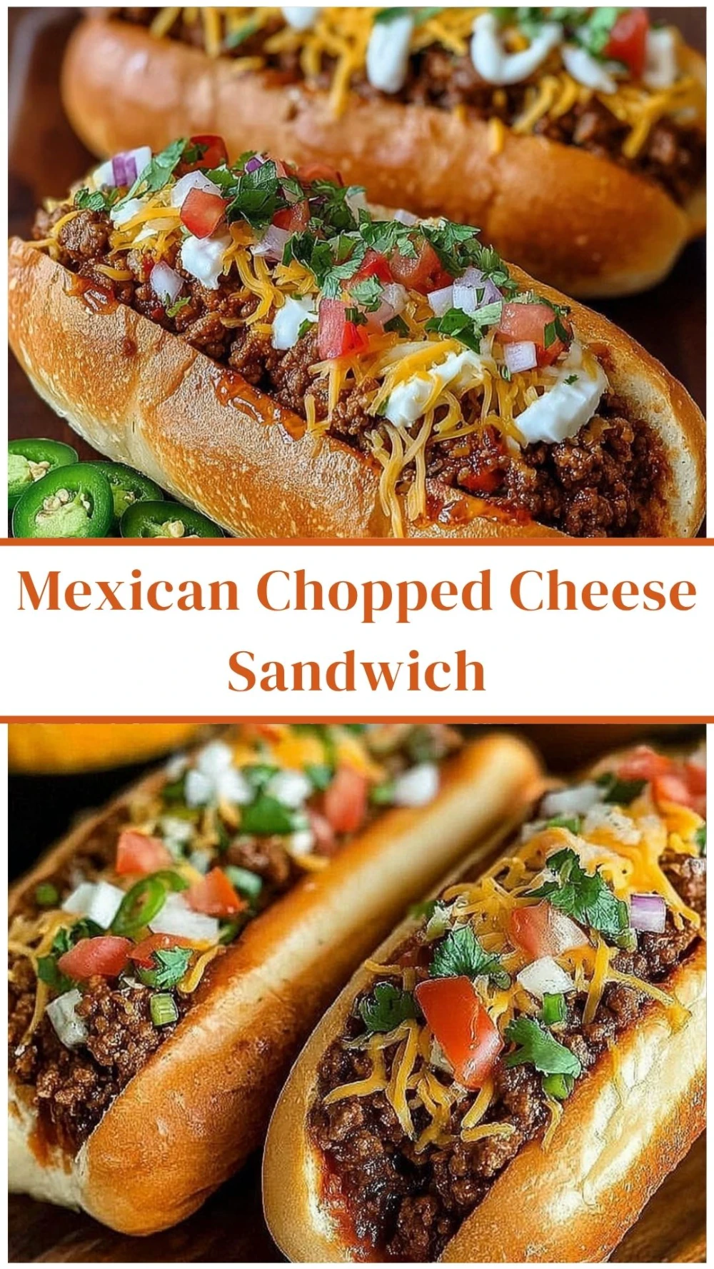 Mexican Chopped Cheese Sandwich