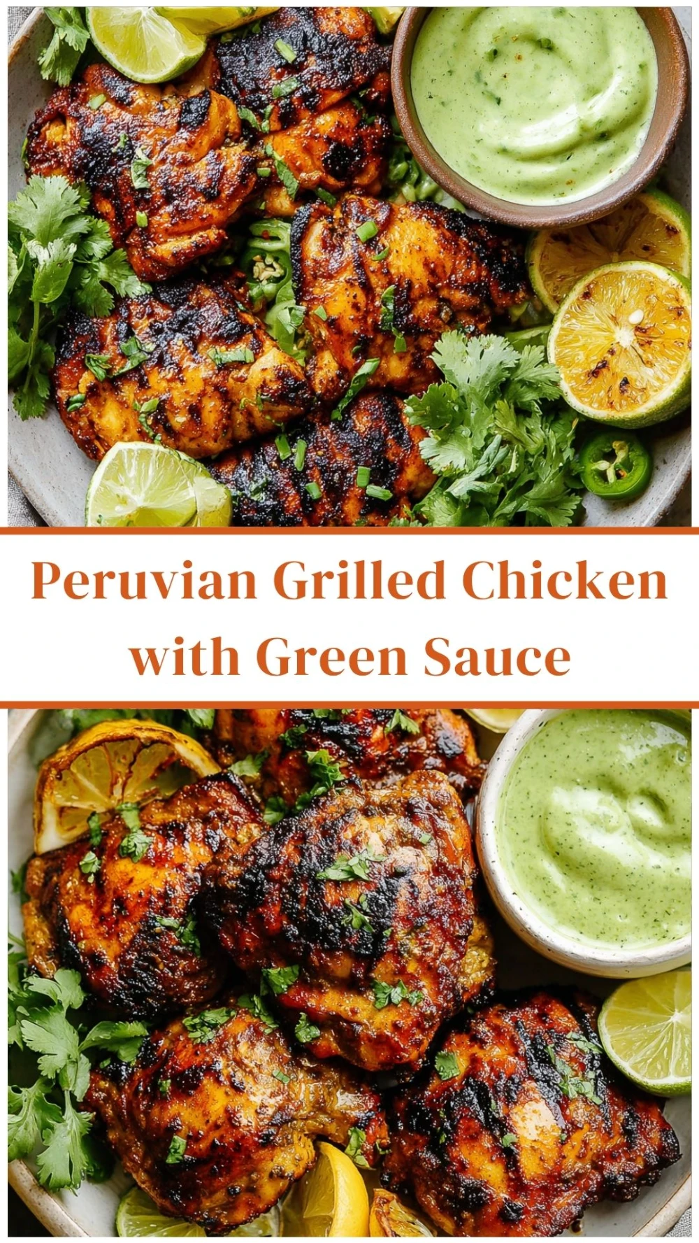 Peruvian Grilled Chicken with Green Sauce