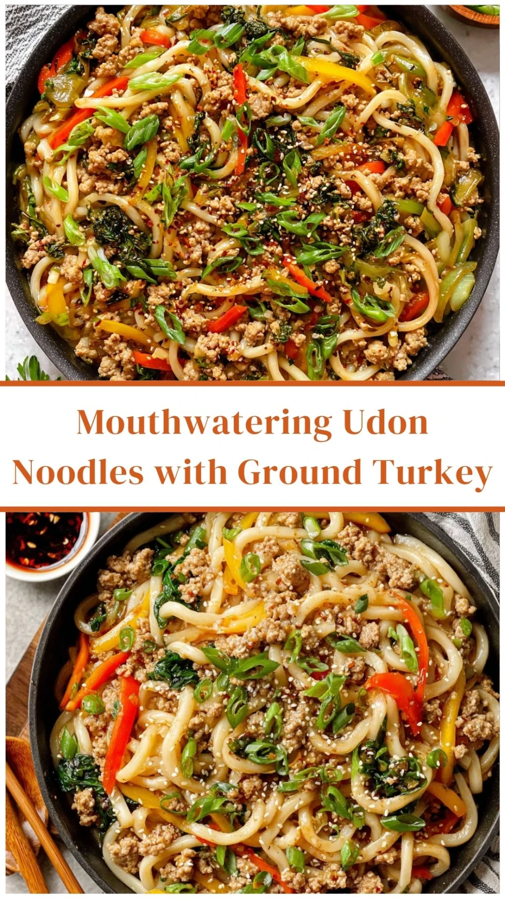 Mouthwatering Udon Noodles with Ground Turkey