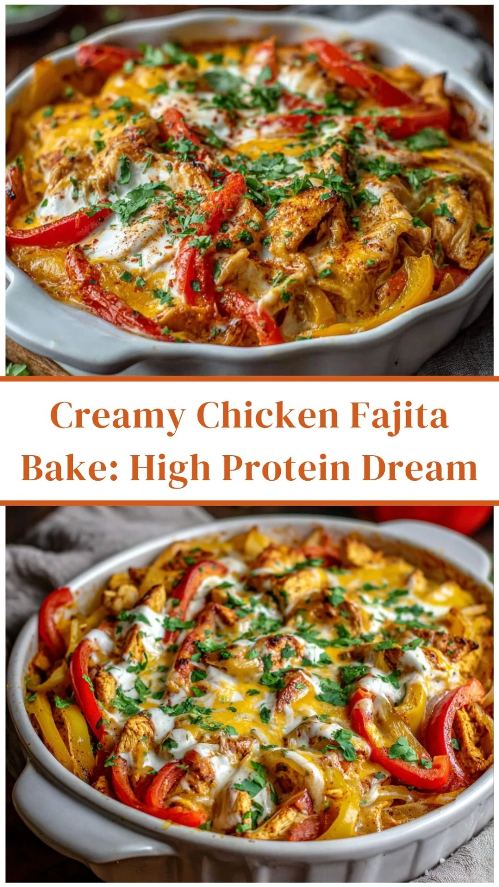 Creamy Chicken Fajita Bake: High Protein Dream