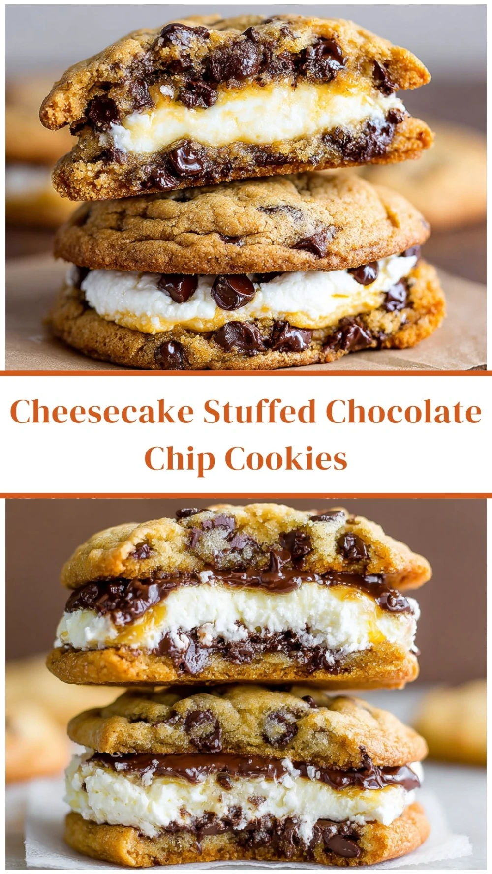 Cheesecake Stuffed Chocolate Chip Cookies
