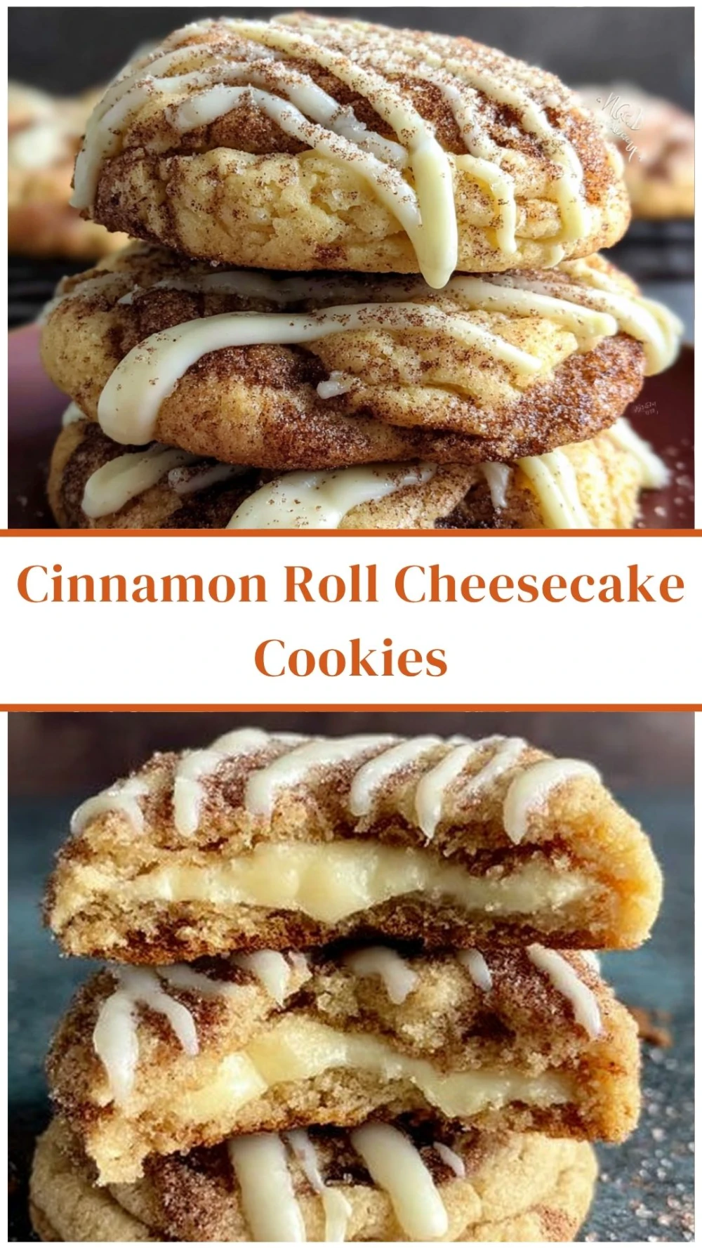 Cinnamon Roll Cheesecake Cookies