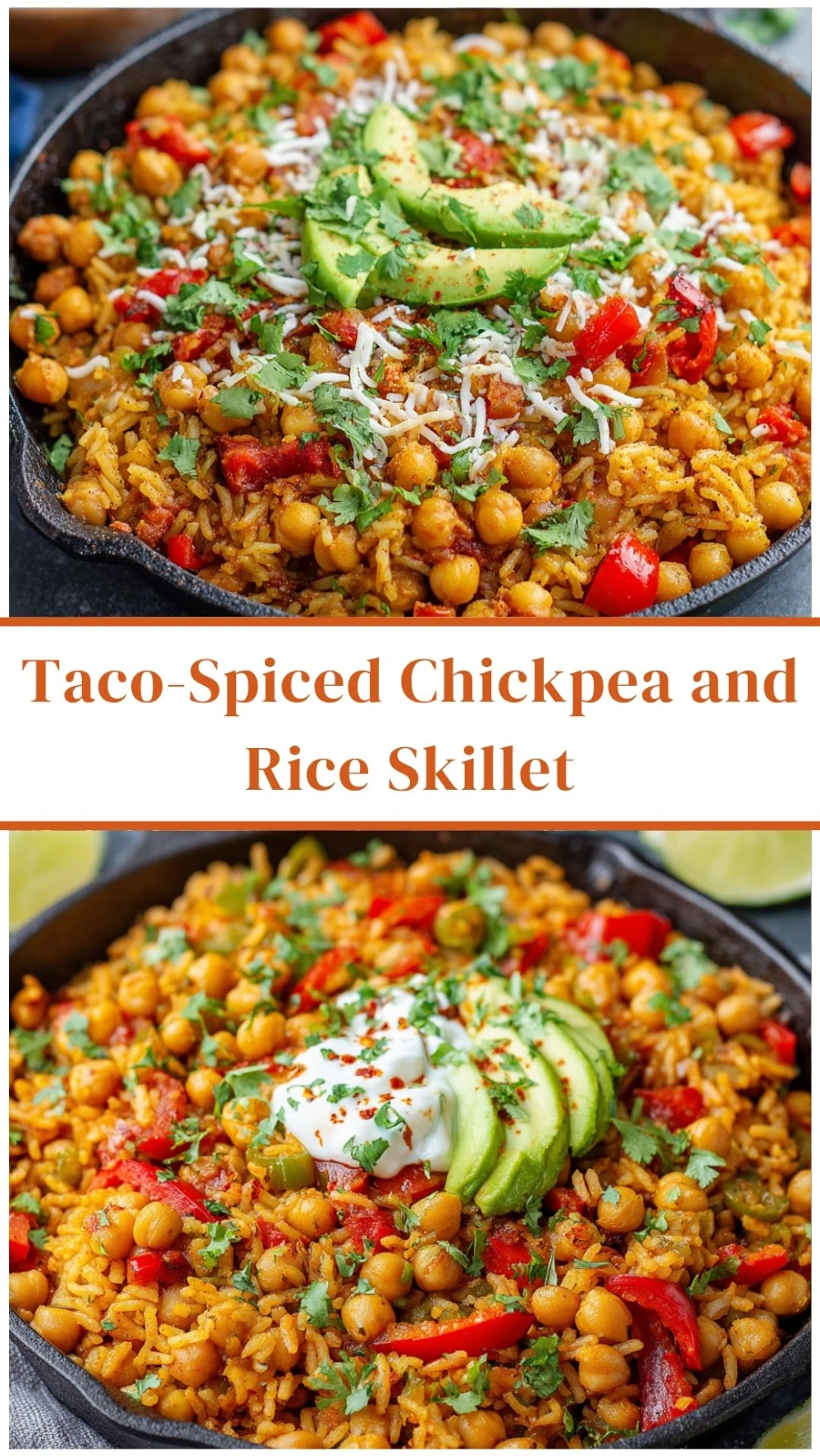 Taco-Spiced Chickpea and Rice Skillet