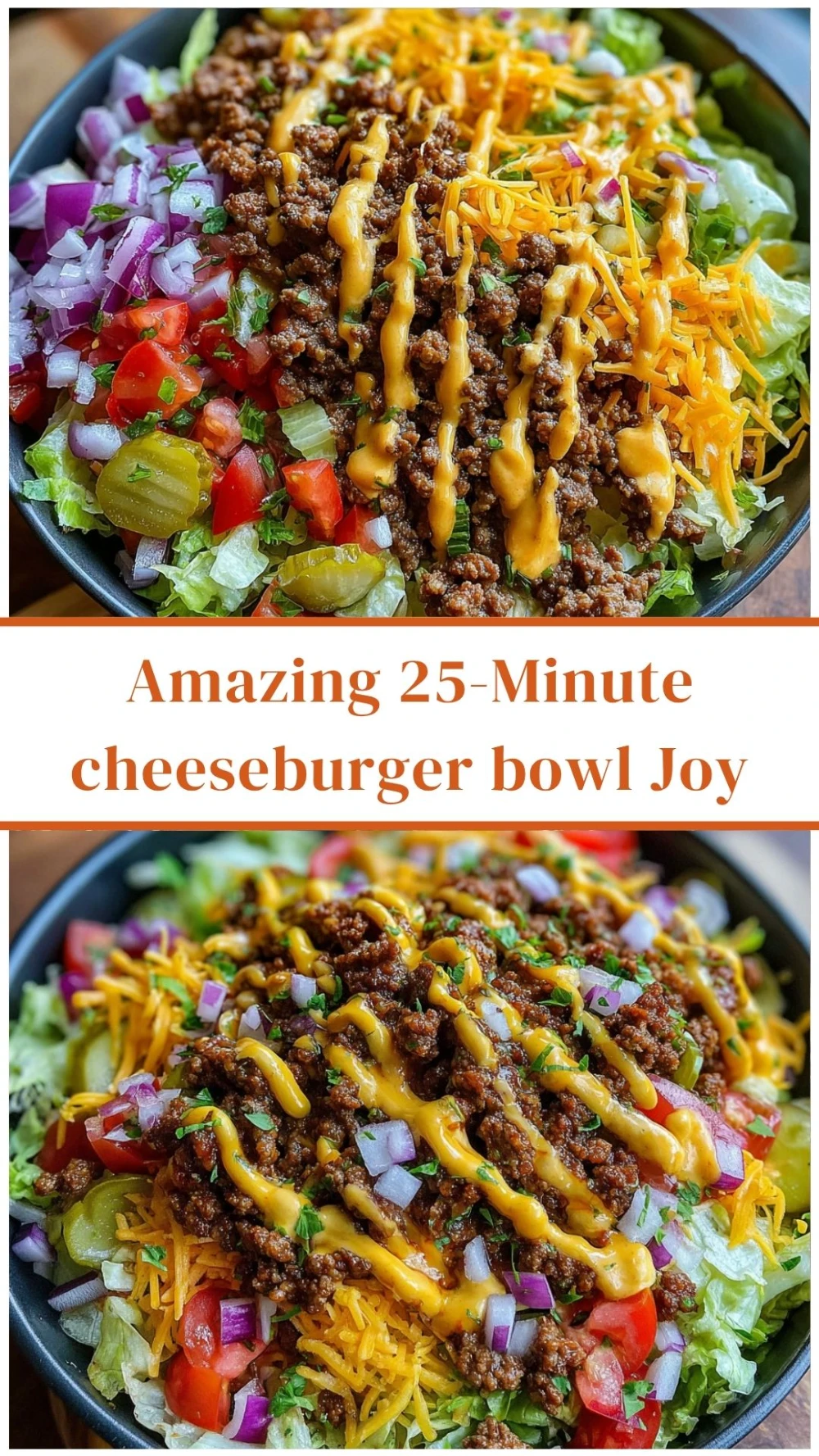 Amazing 25-Minute Cheeseburger Bowl Joy