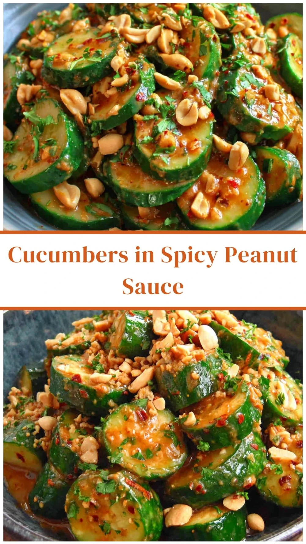 Crisp Cucumbers in Zesty Spicy Peanut Sauce