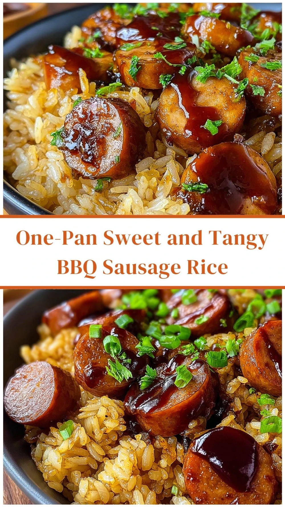 One-Pan Sweet and Tangy BBQ Sausage Rice