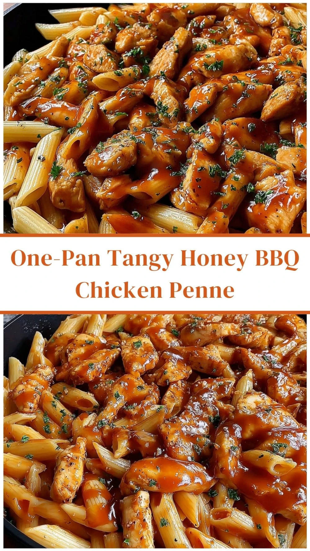 One-Pan Tangy Honey BBQ Chicken Penne