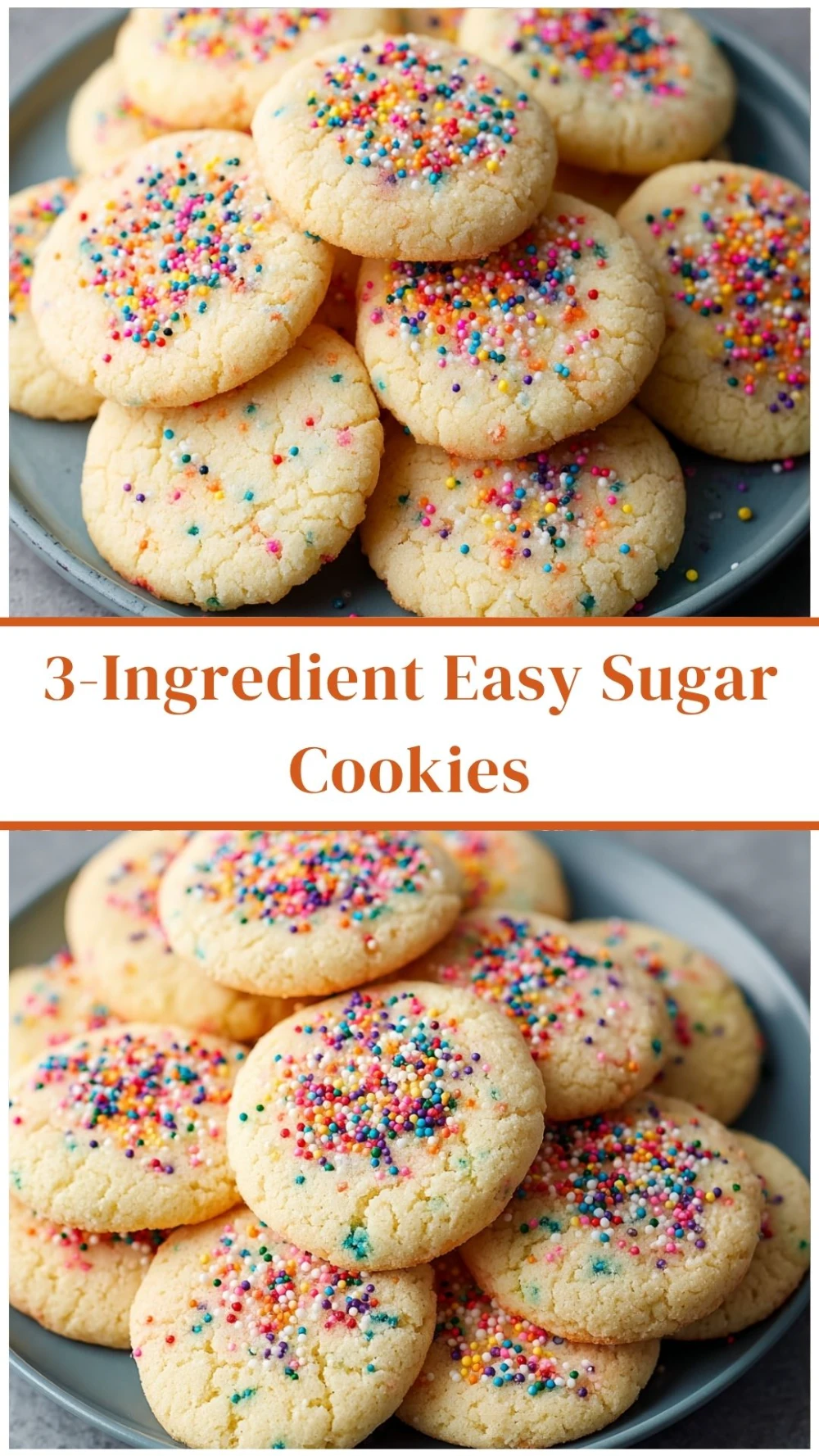 3-Ingredient Easy Sugar Cookies