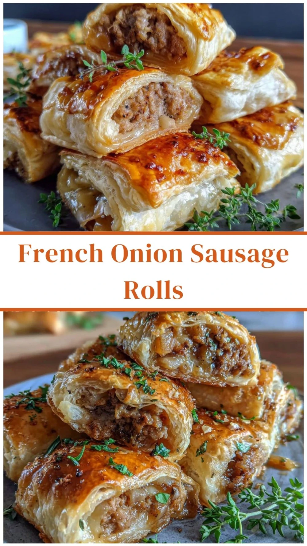 French Onion Sausage Rolls