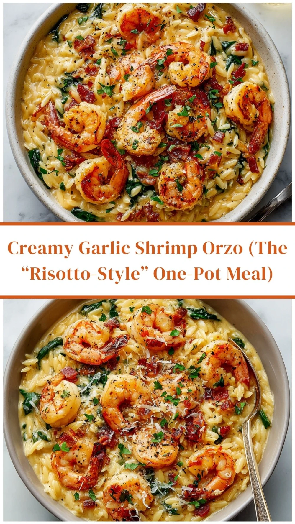 Creamy Garlic Shrimp Orzo (The Risotto-Style One-Pot Meal)
