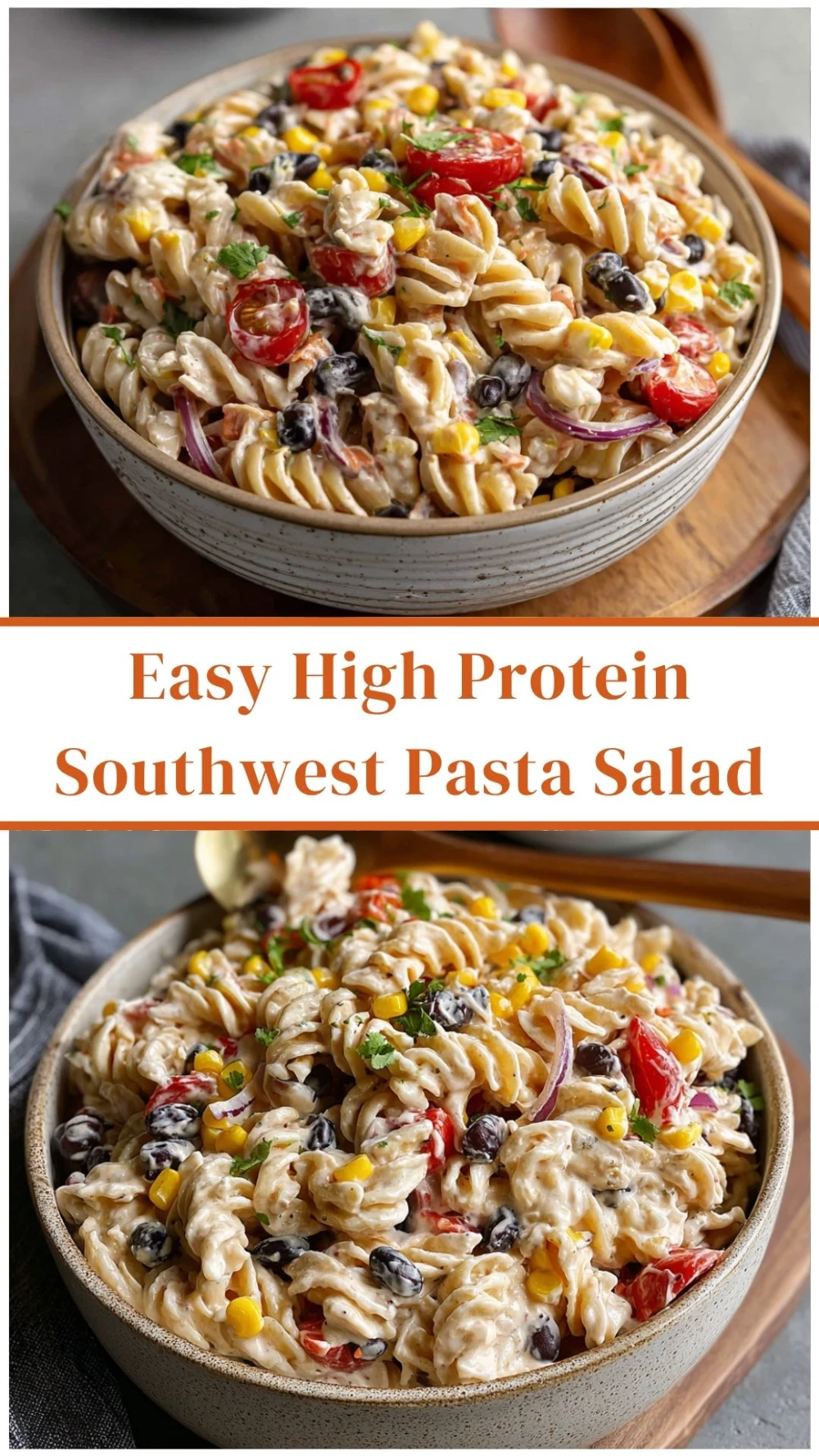Easy High Protein Southwest Pasta Salad