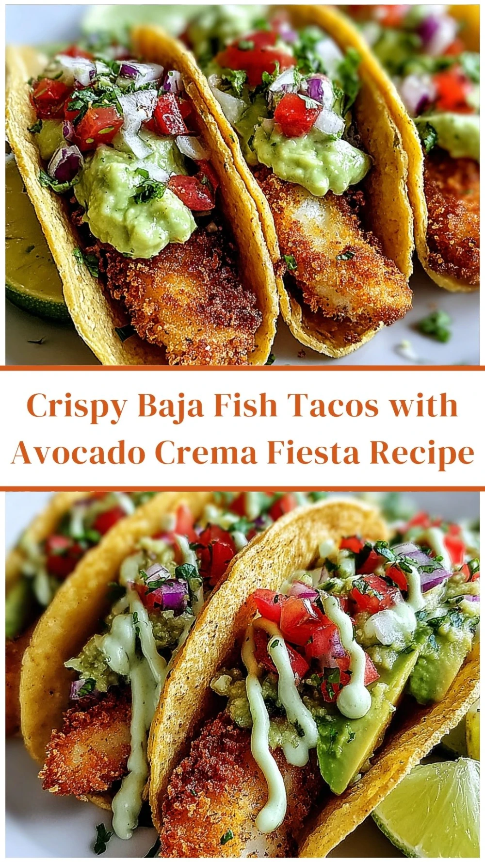 Crispy Baja Fish Tacos with Avocado Crema Fiesta Recipe