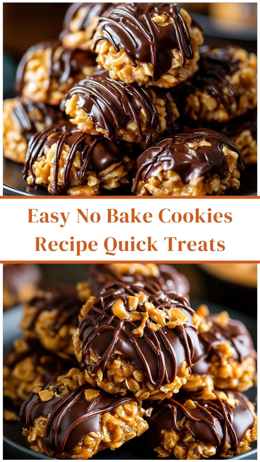 Easy No Bake Chocolate Peanut Butter Cookies
