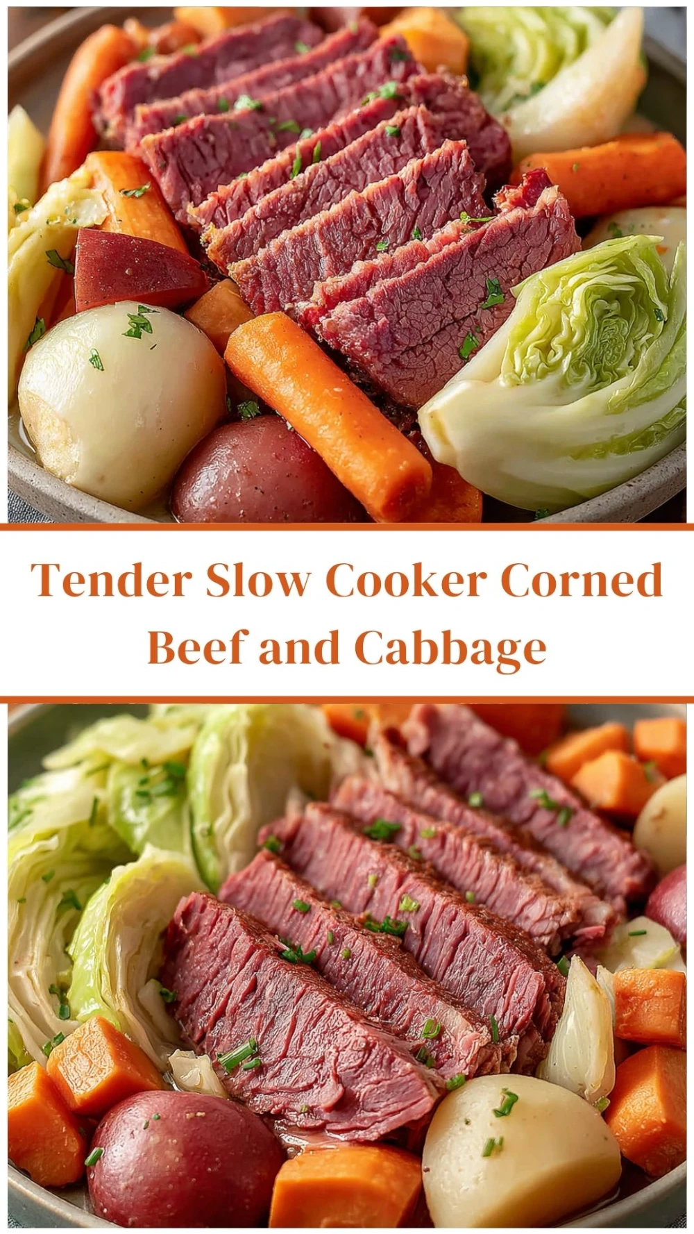 Tender Slow Cooker Corned Beef and Cabbage