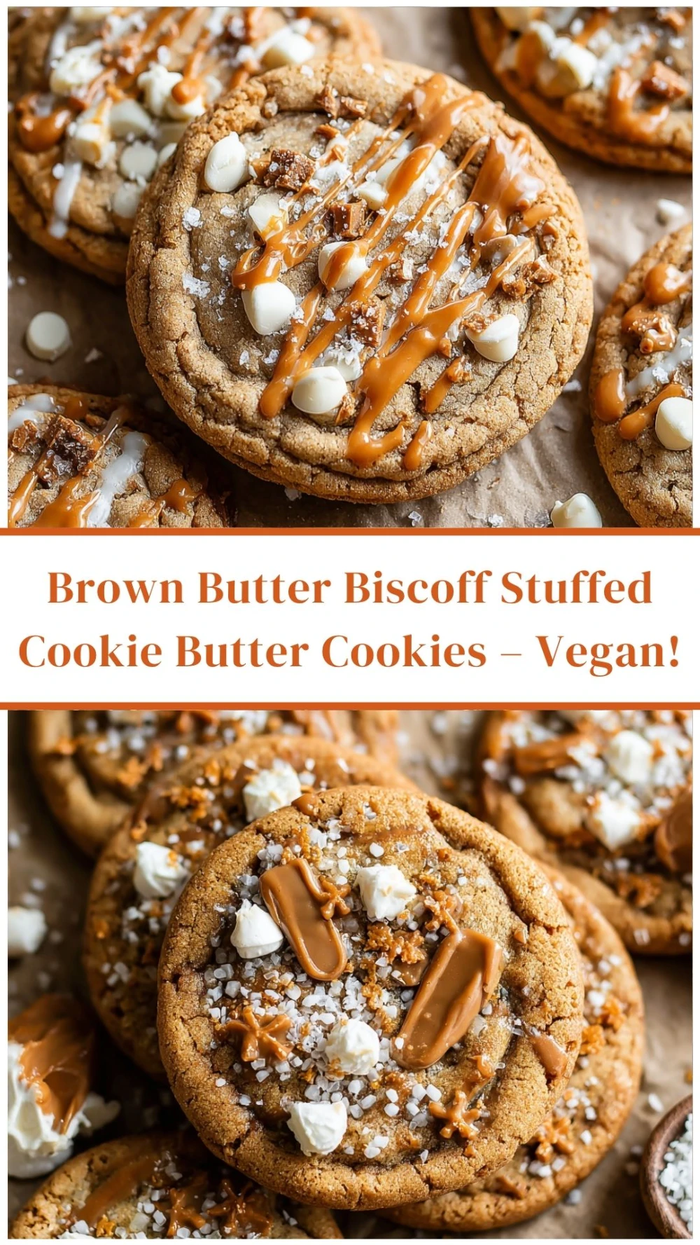 Brown Butter Biscoff Stuffed Cookie Butter Cookies - Vegan!