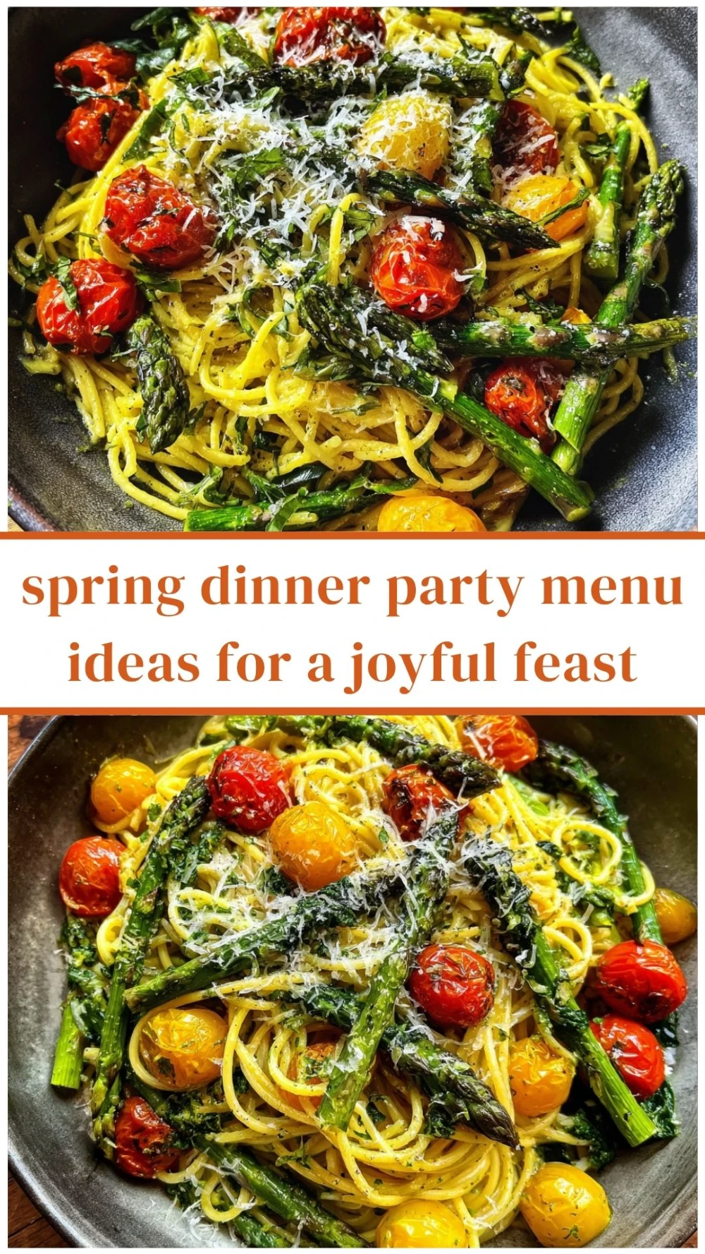 Spring Harvest Pasta with Roasted Asparagus, Tomatoes, and Basil