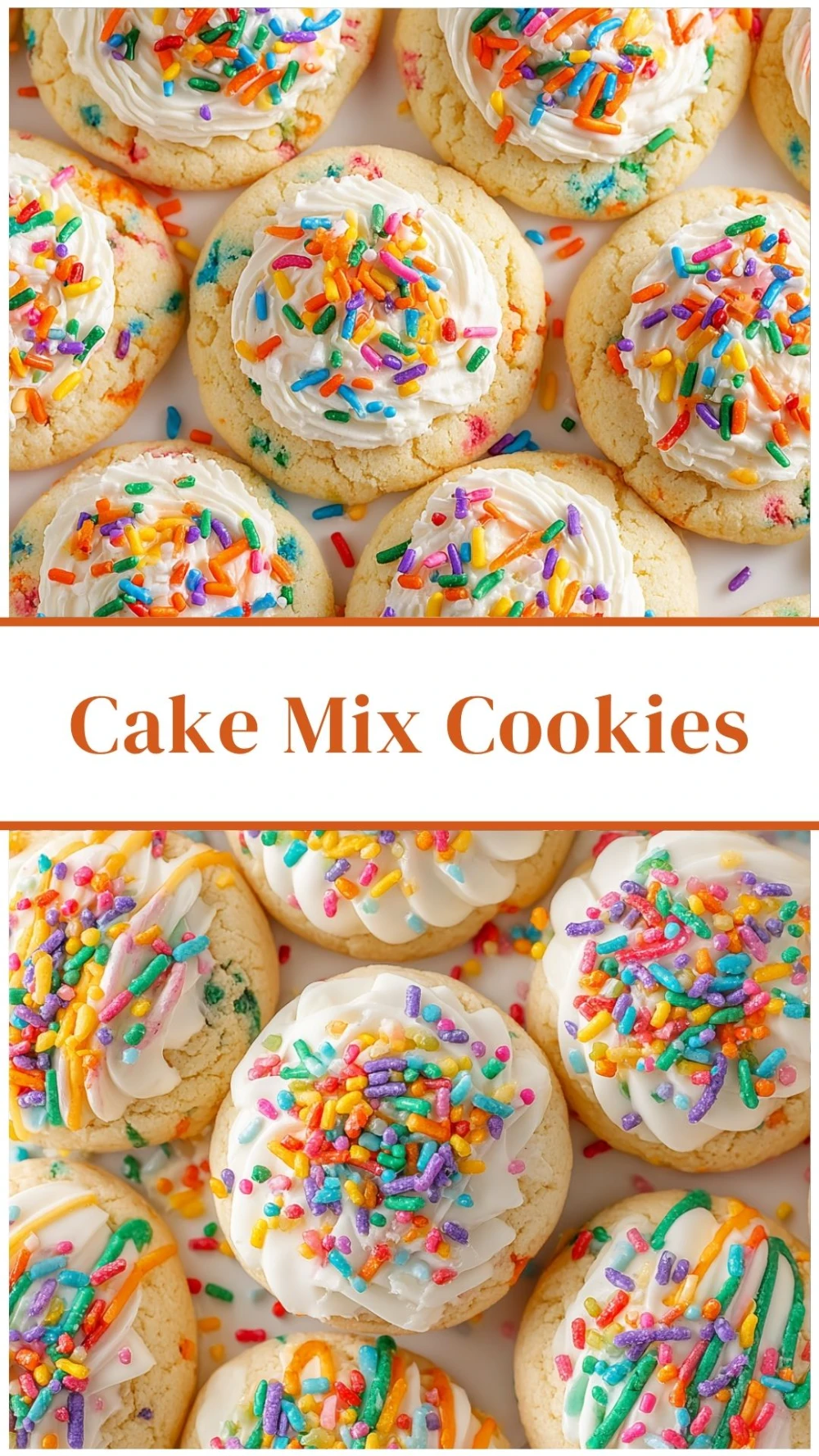 Funfetti Cake Mix Cookies with Vanilla Buttercream