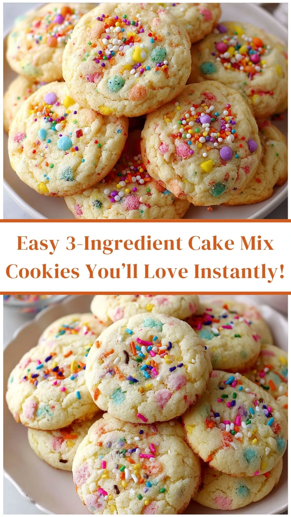 Easy 3-Ingredient Cake Mix Cookies