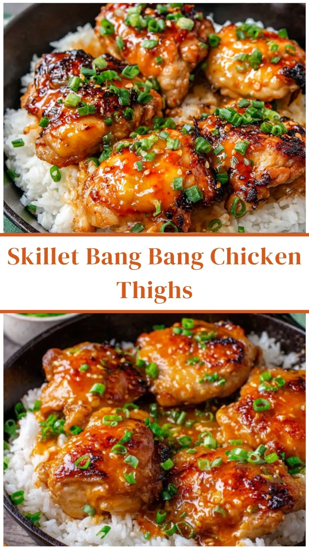 Skillet Bang Bang Chicken Thighs