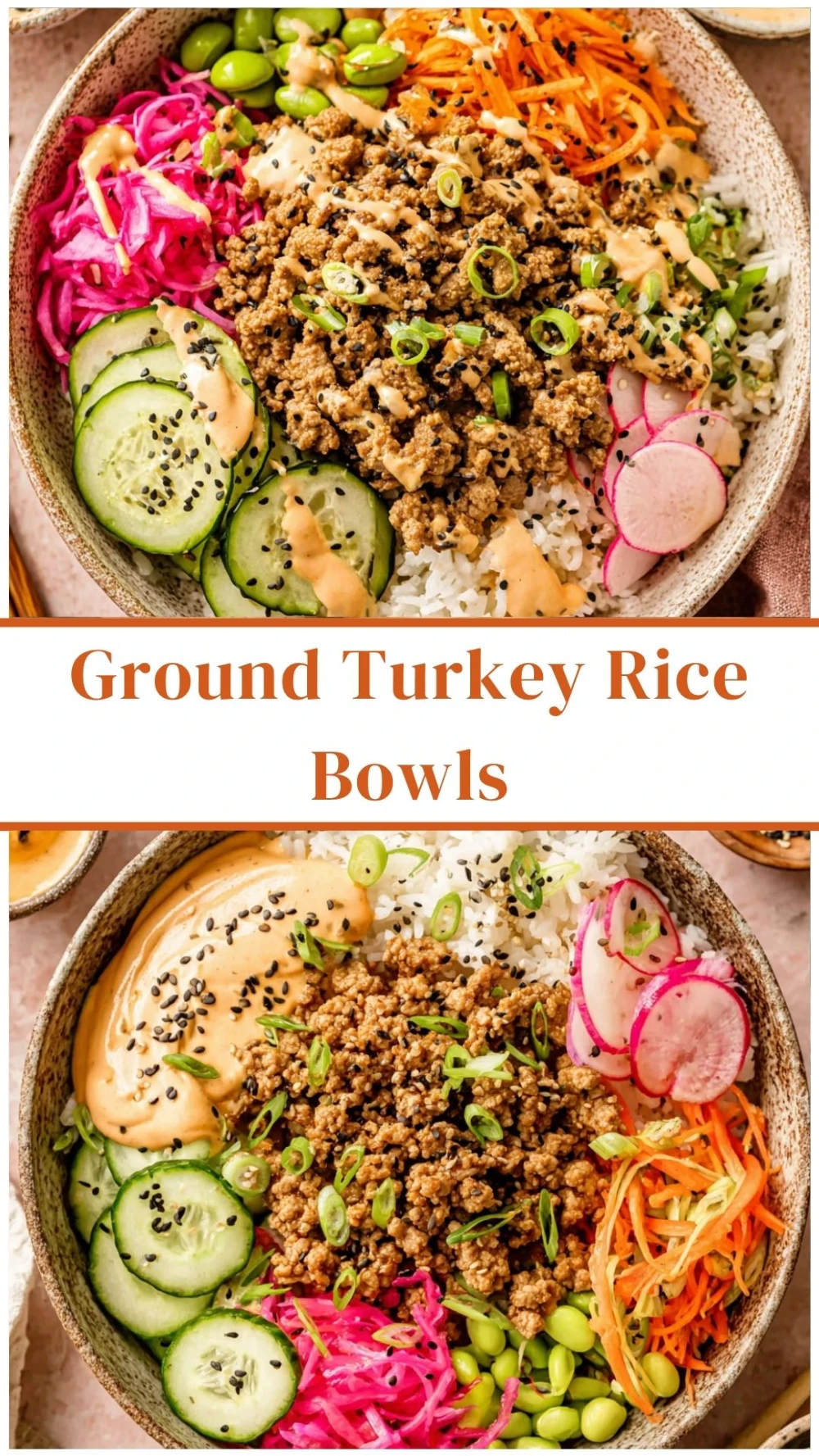 Savory Ground Turkey Rice Bowls with Zesty Bang Bang Sauce