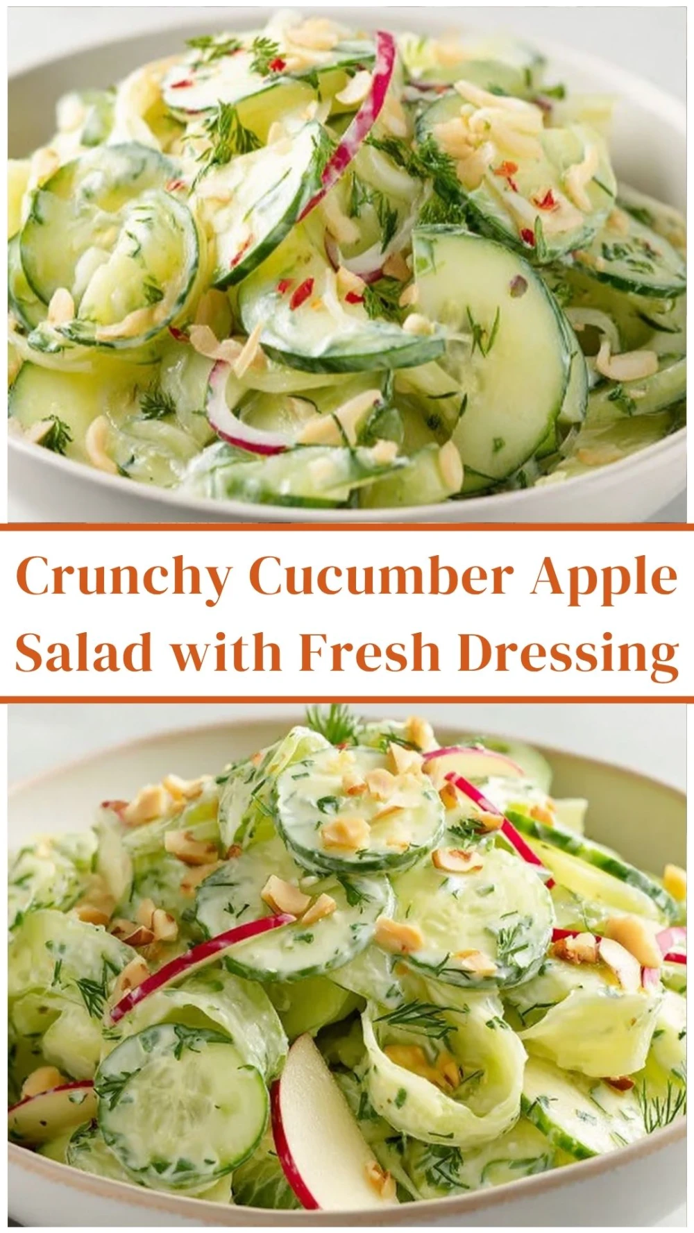 Crunchy Cucumber Apple Salad with Fresh Dressing