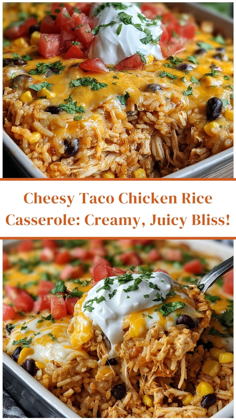 Cheesy Taco Chicken Rice Casserole: Creamy, Juicy Bliss!