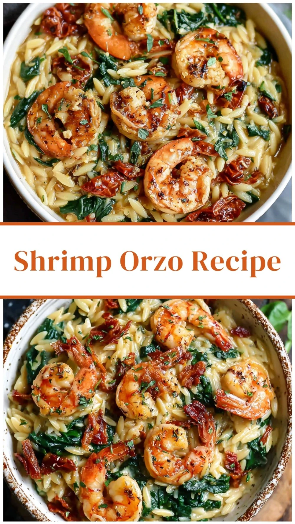 Creamy Smoked Paprika Shrimp Orzo with Spinach and Artichokes