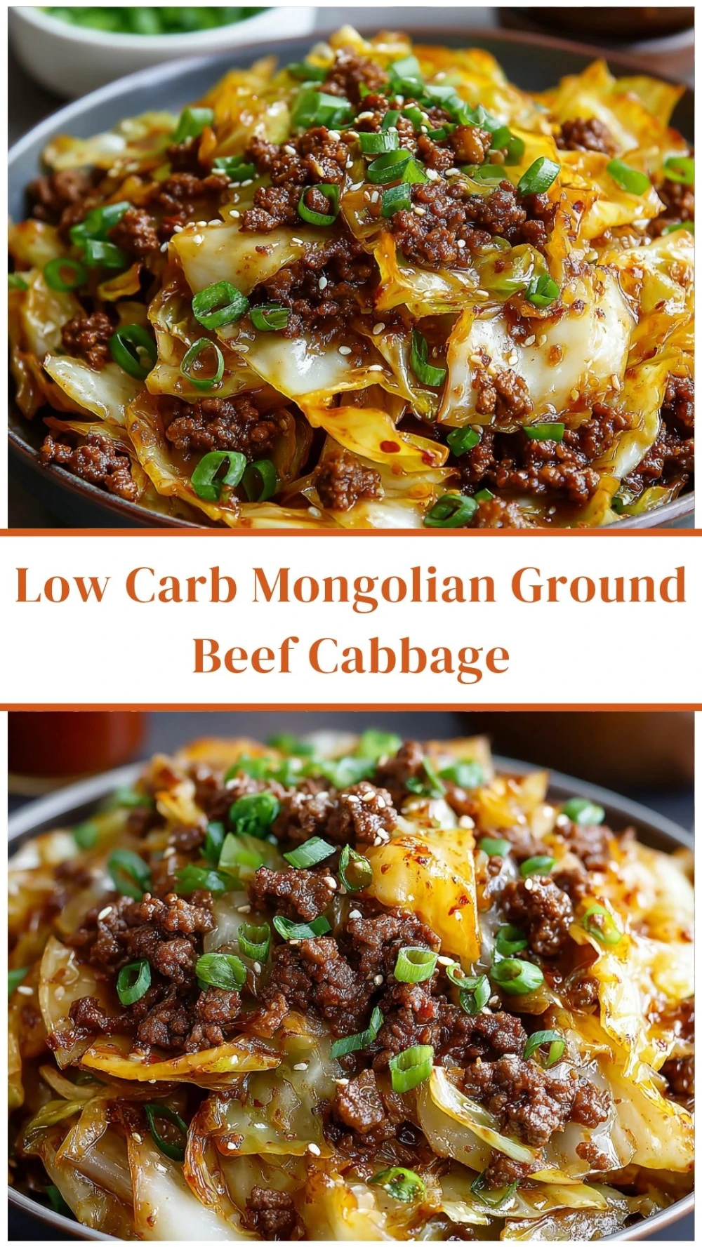 Low Carb Mongolian Ground Beef with Cabbage