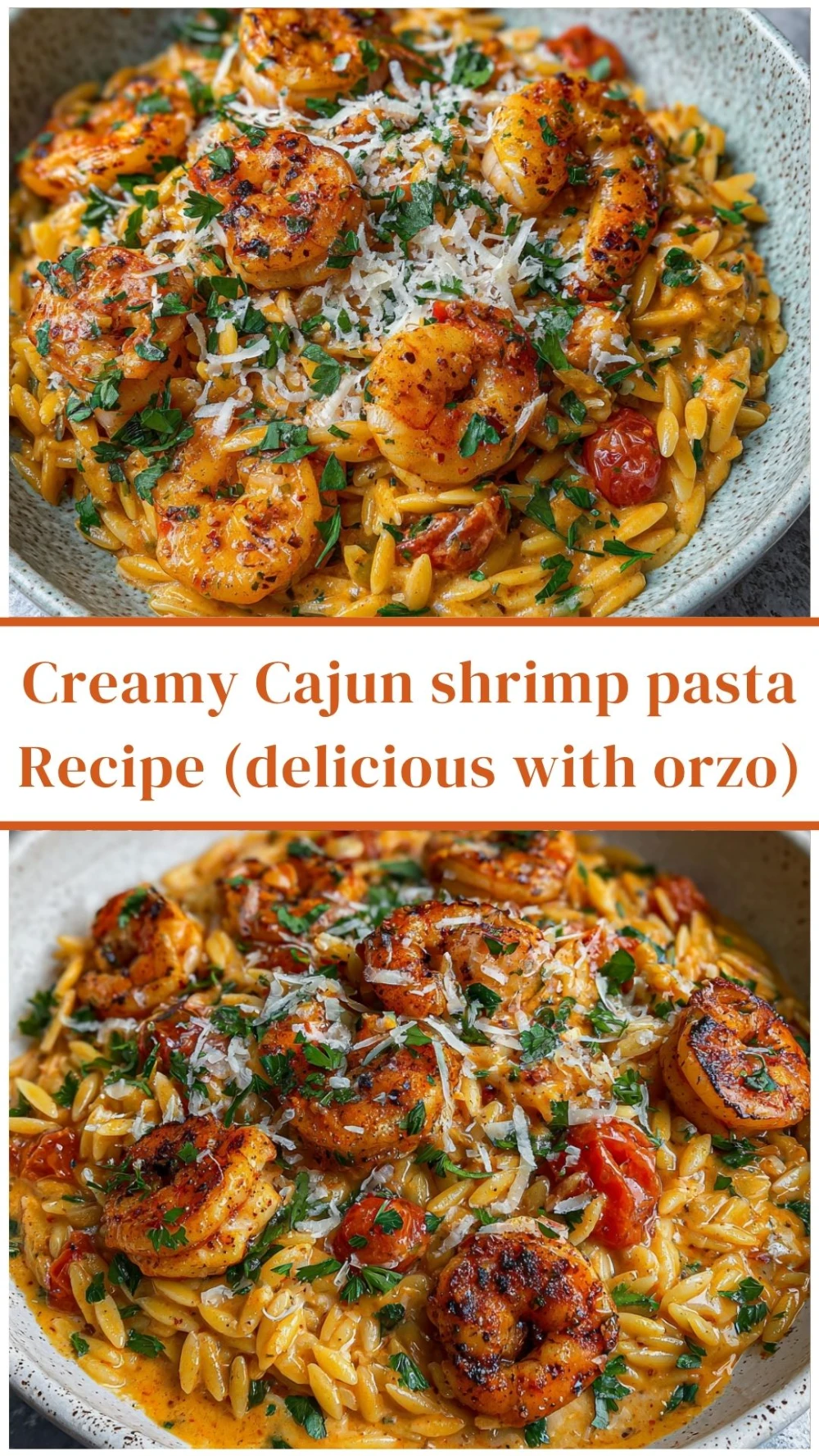 Creamy Cajun Shrimp and Orzo