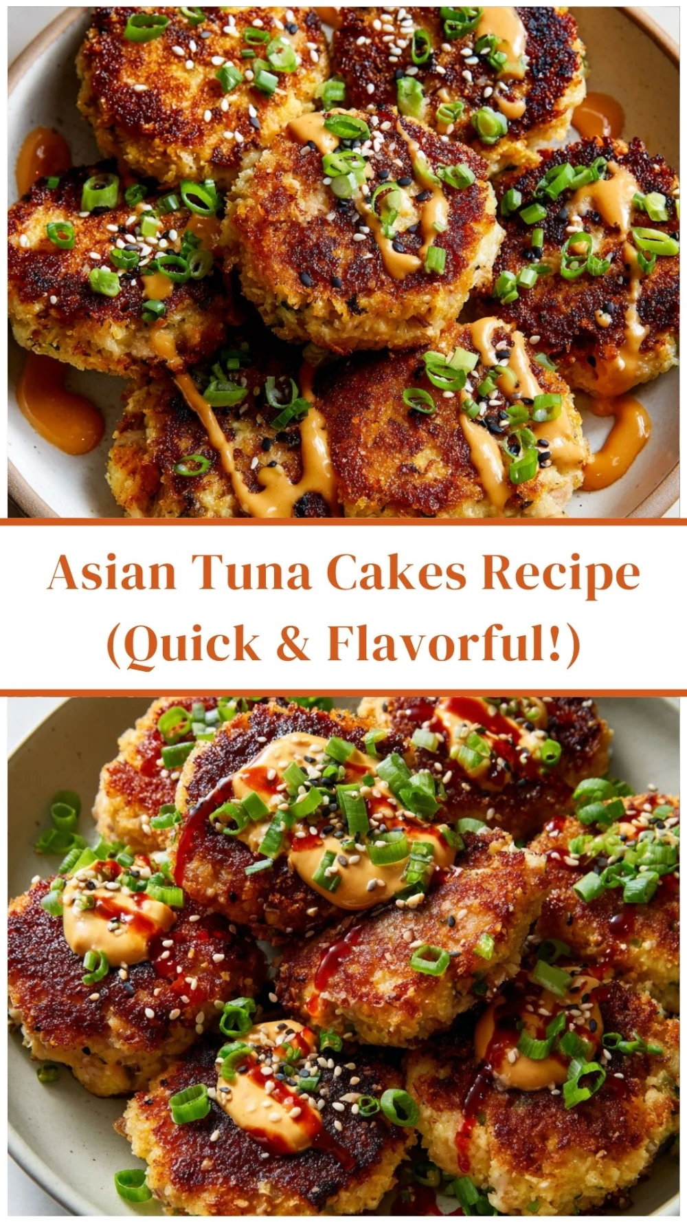 Quick & Flavorful Asian Tuna Cakes with Creamy Sriracha Aioli