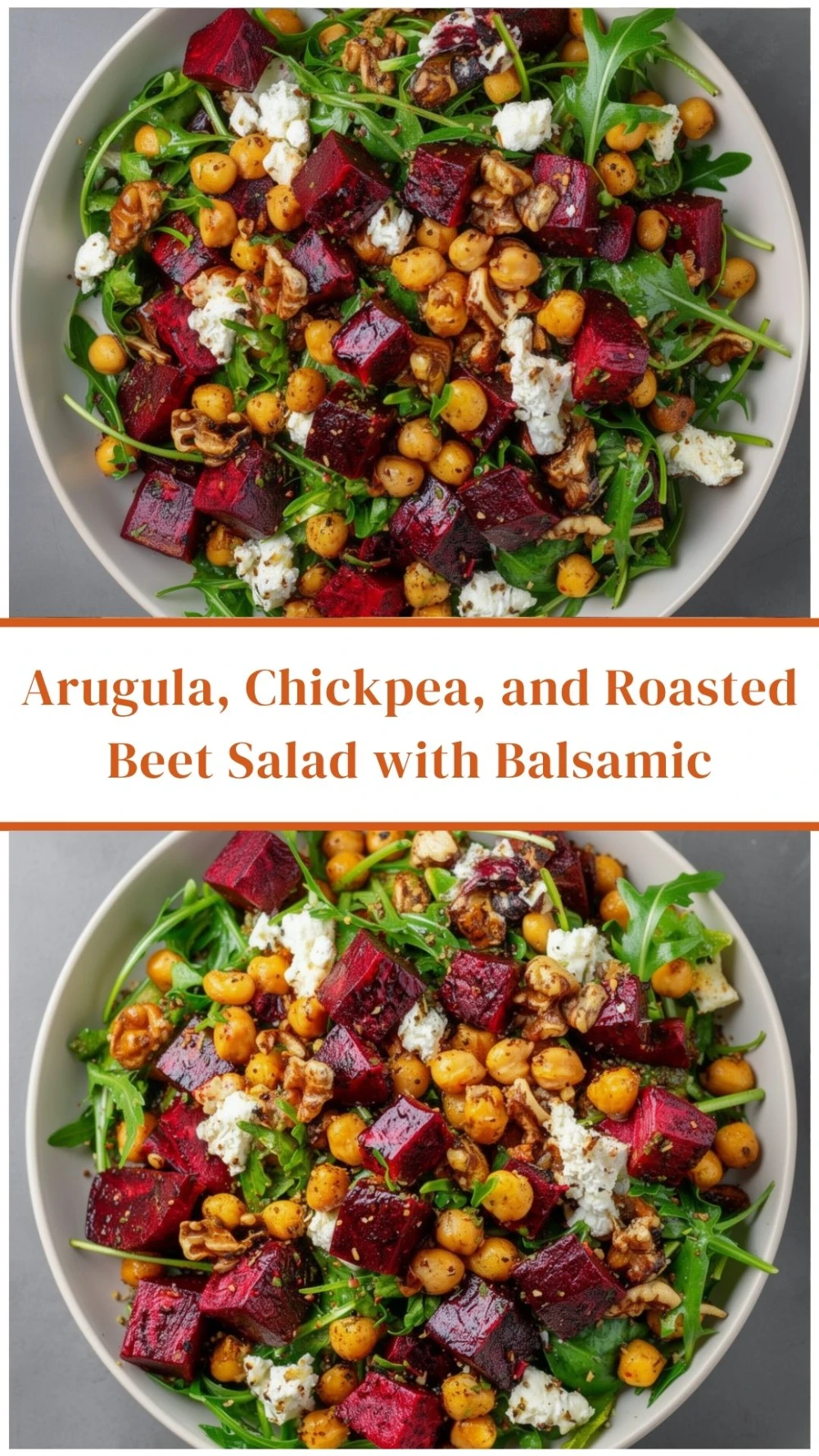 Arugula, Chickpea, and Roasted Beet Salad with Balsamic