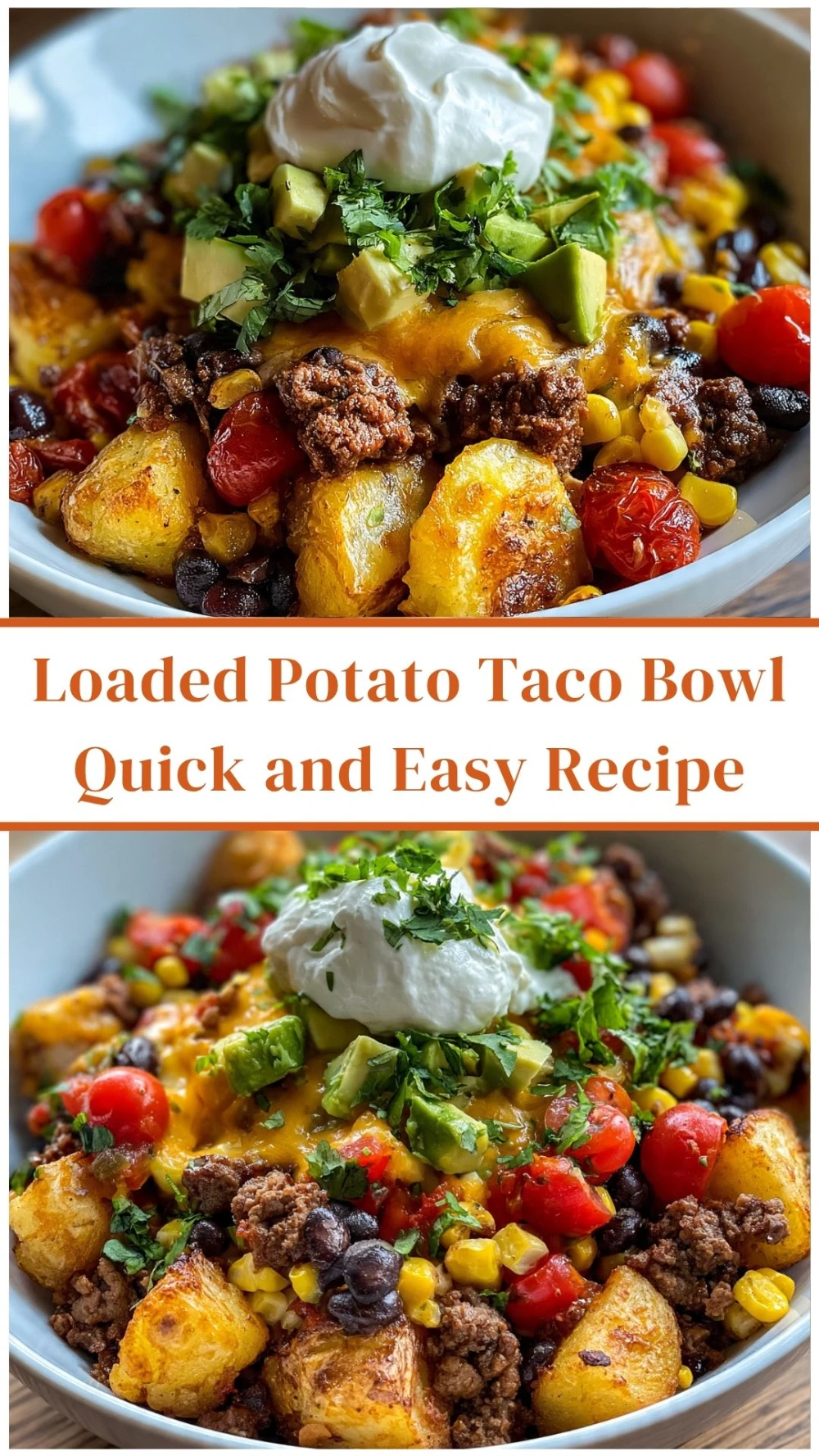 Loaded Potato Taco Bowl Quick and Easy Recipe