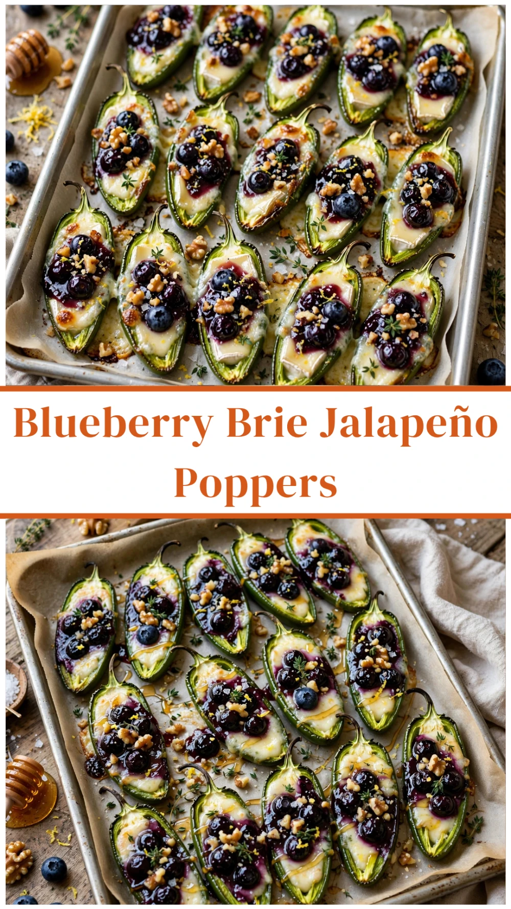 Blueberry Brie Jalapeño Poppers