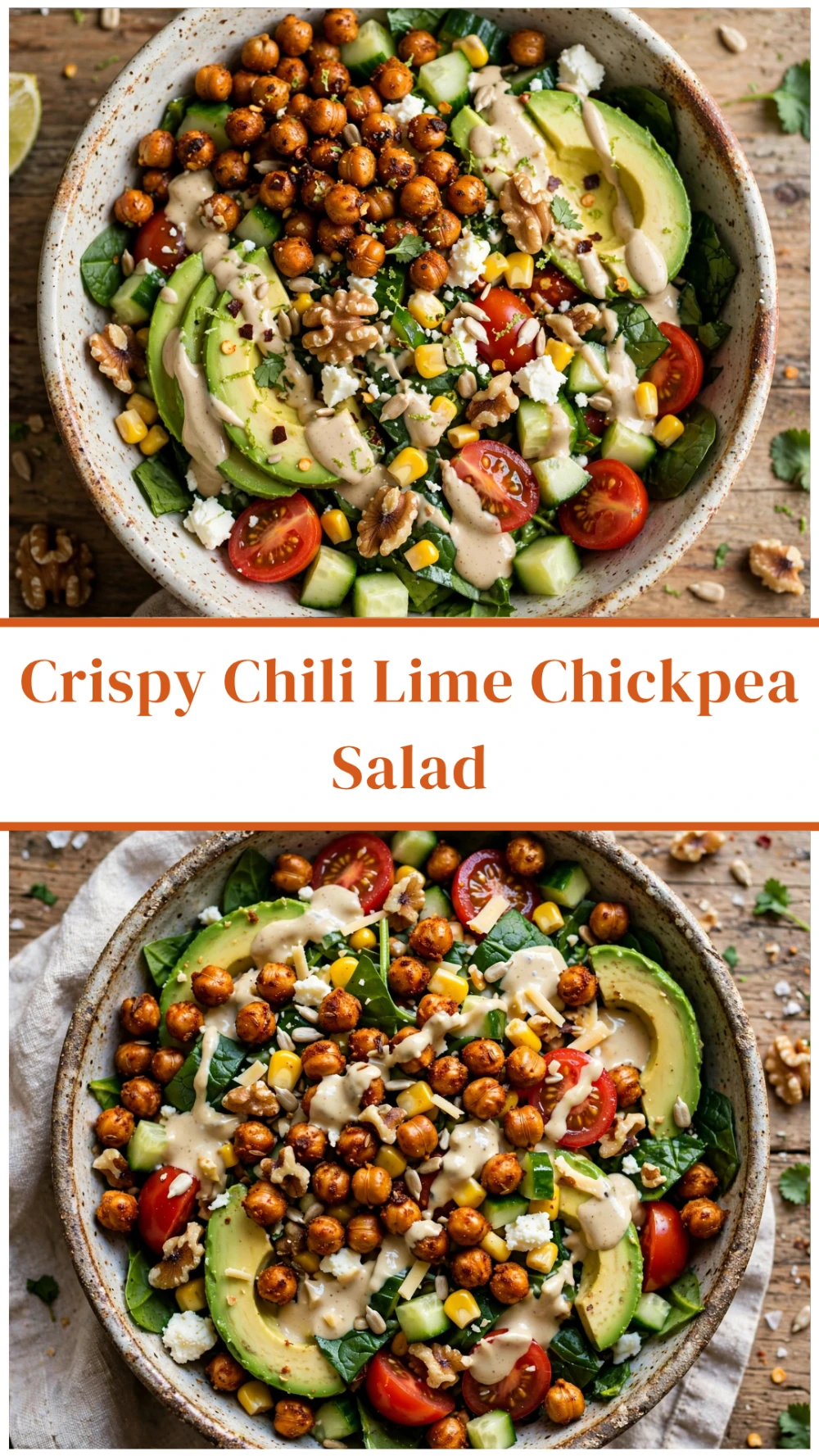 Crispy Chili Lime Chickpea Salad