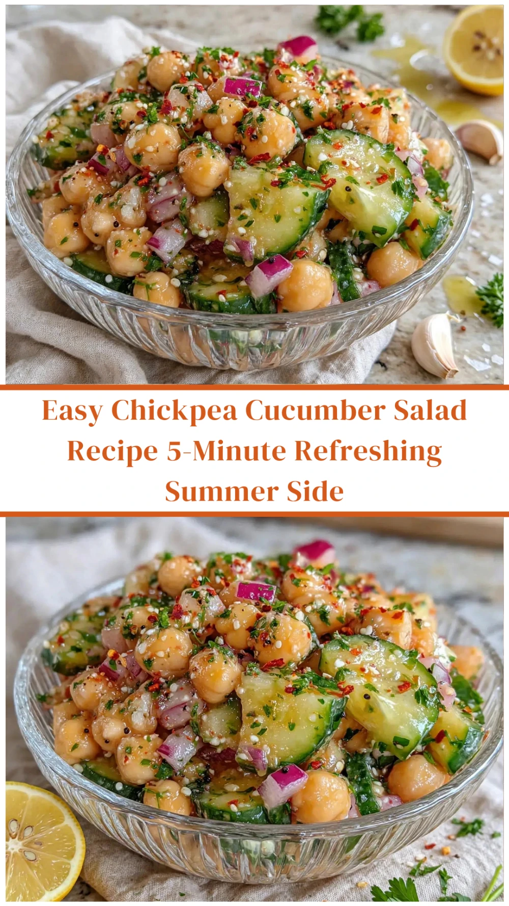 Easy Chickpea Cucumber Salad: 5-Minute Refreshing Summer Side
