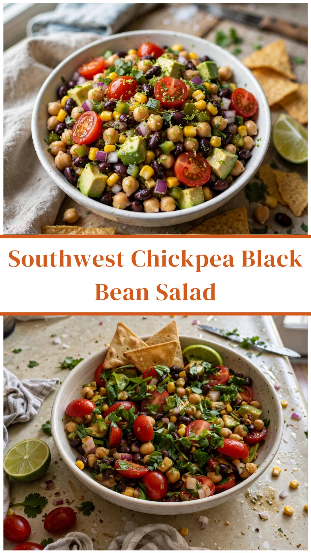 Southwest Chickpea Black Bean Salad