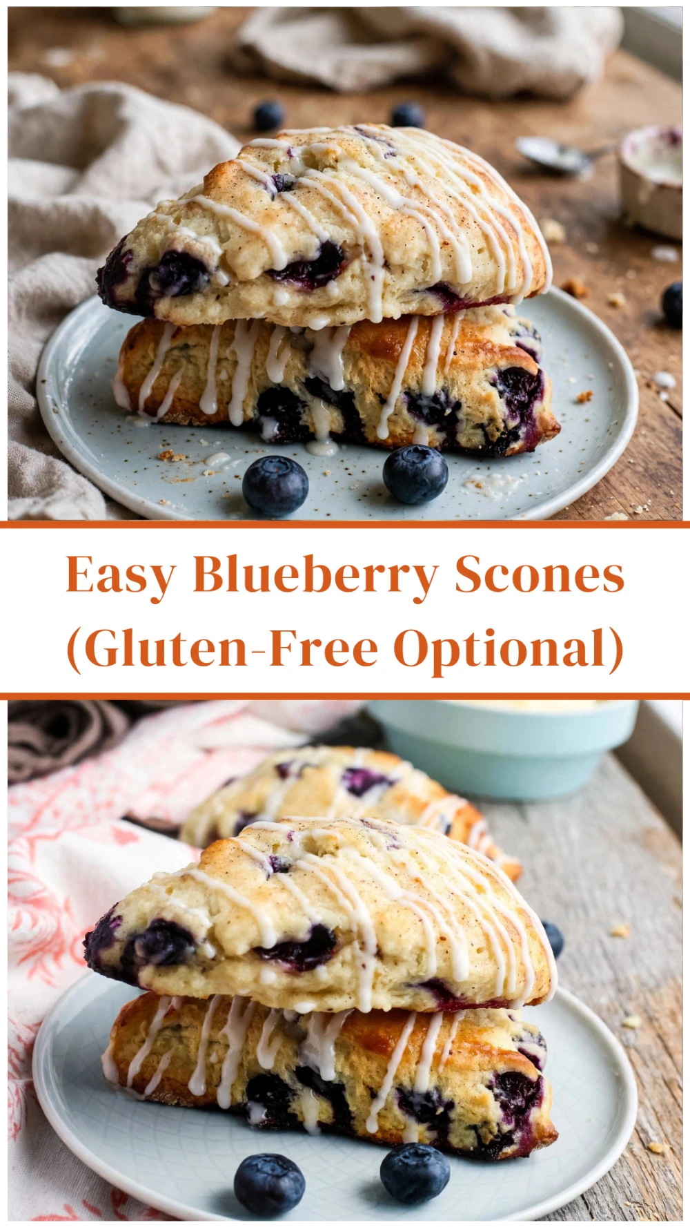 Easy Blueberry Scones (Gluten-Free Optional)