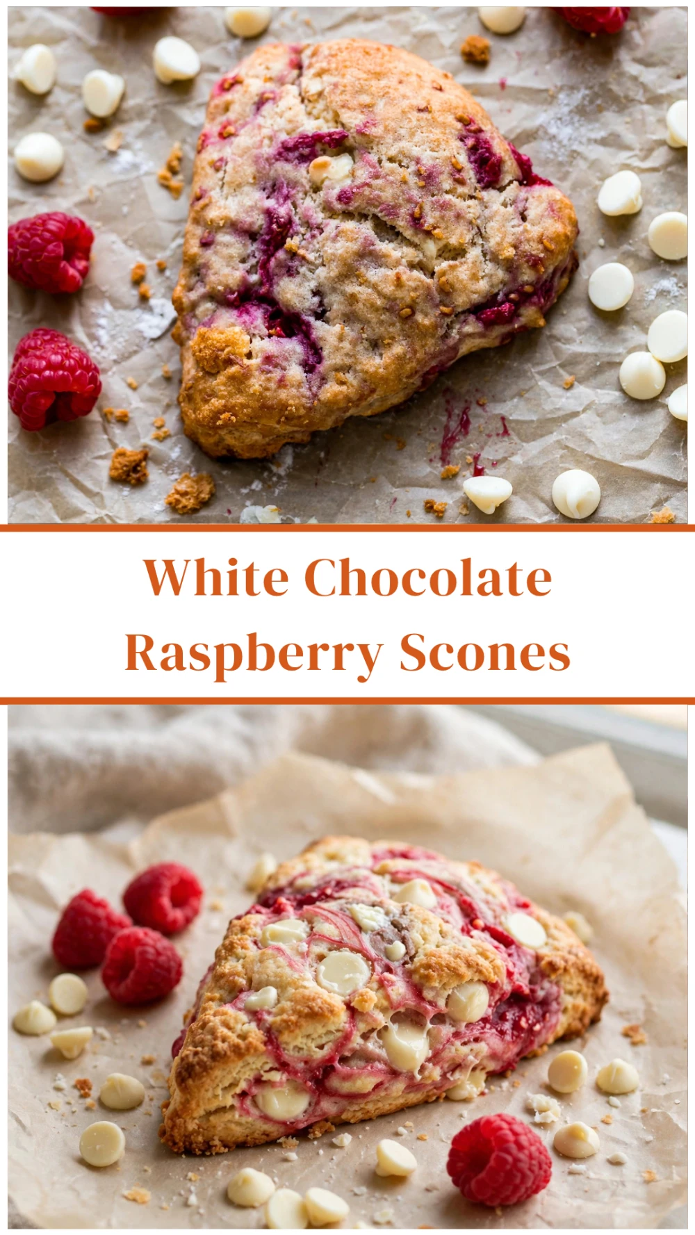 White Chocolate Raspberry Scones