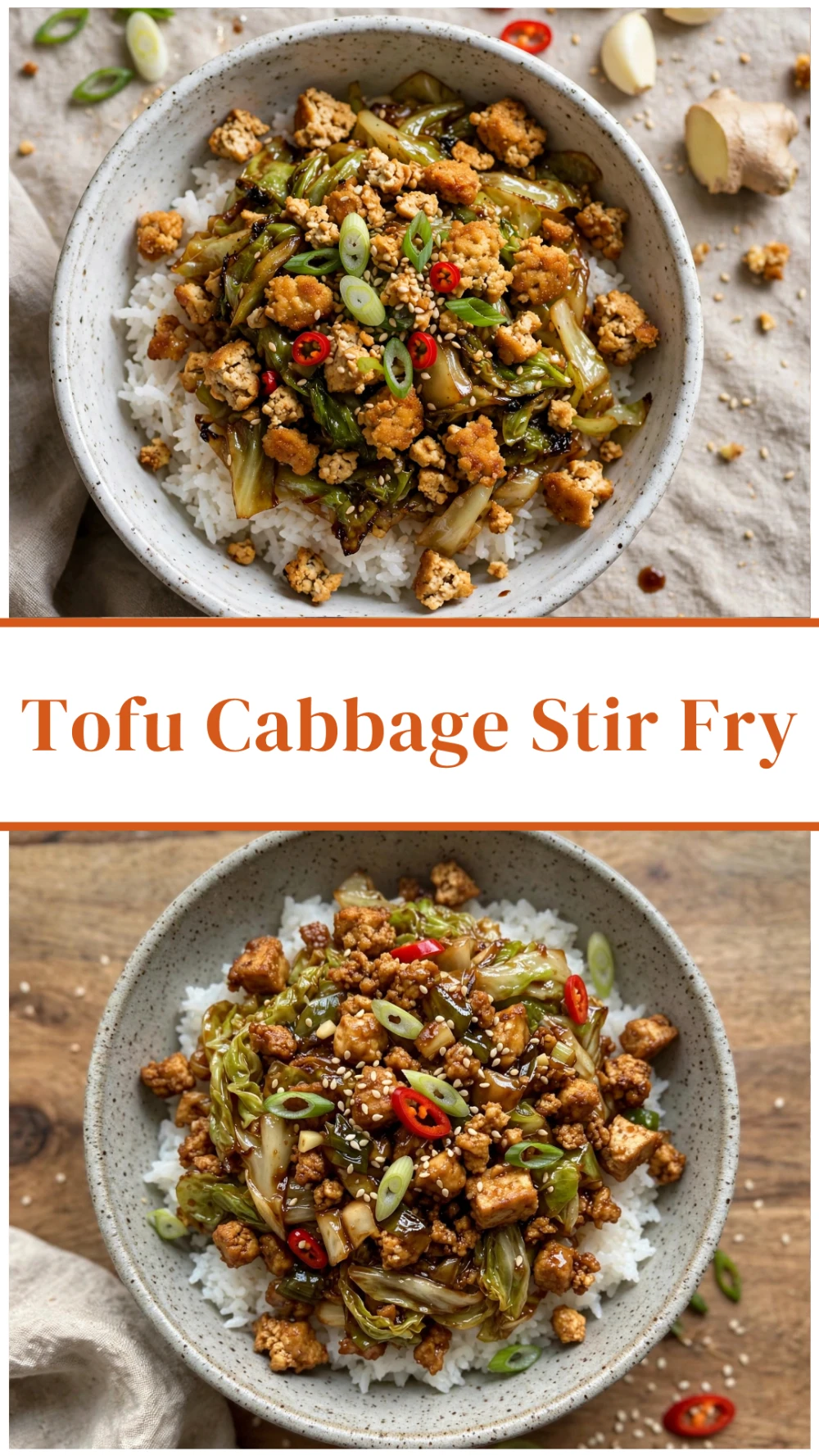 Tofu Cabbage Stir Fry