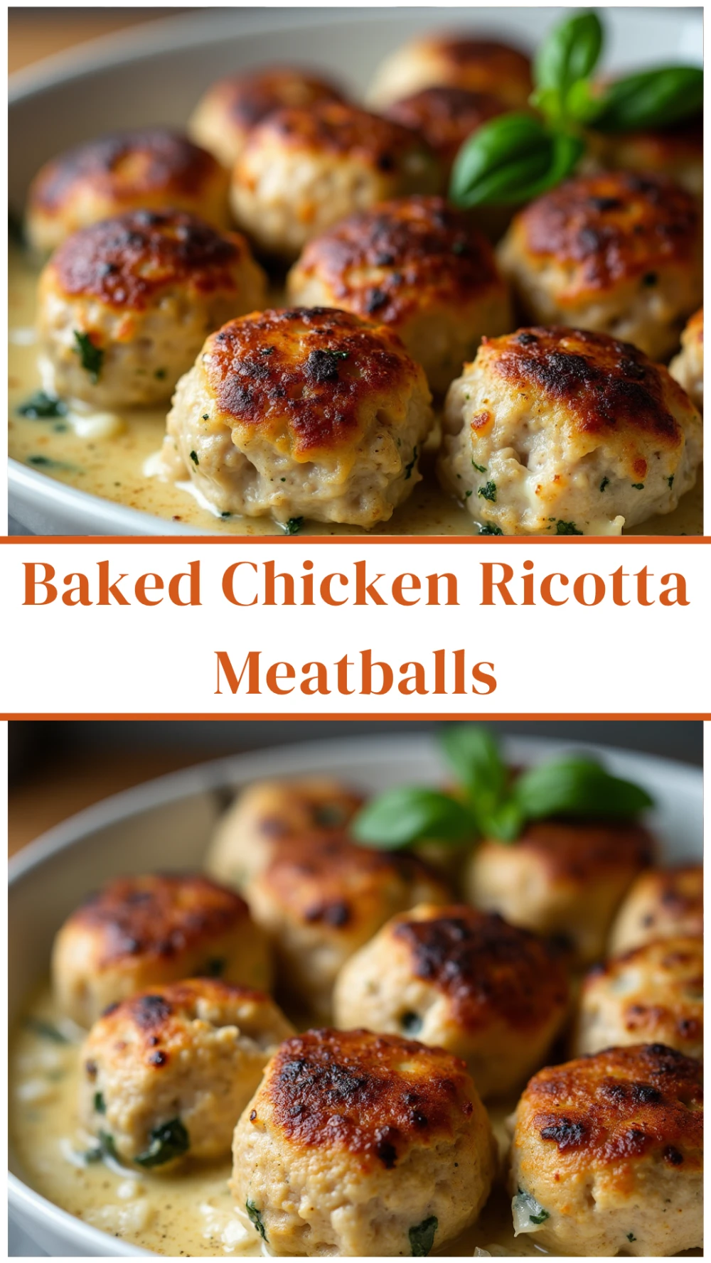 Baked Chicken Ricotta Meatballs