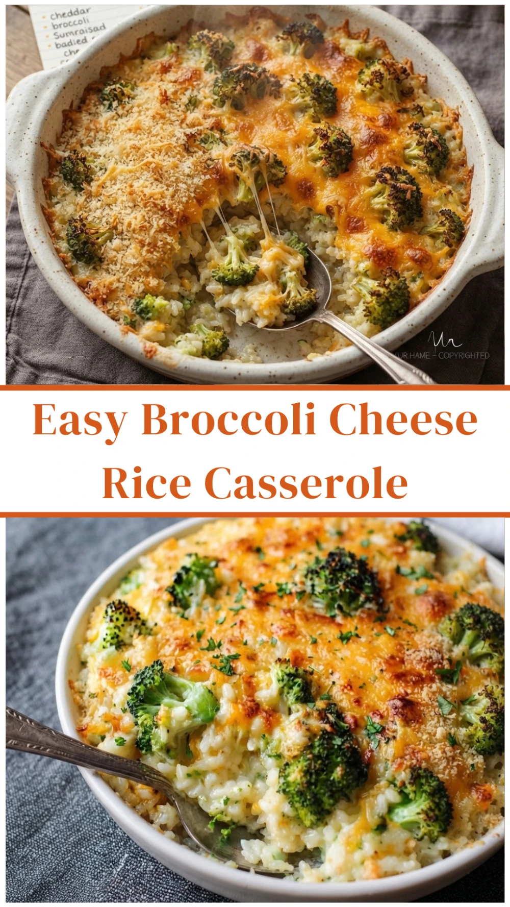 Easy Broccoli Cheese Rice Casserole